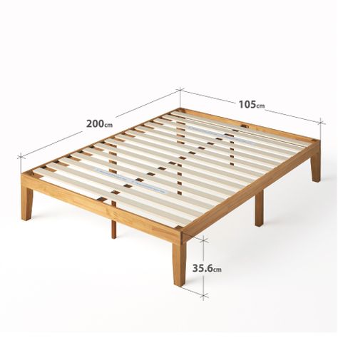 Base de cama Europea Moiz Zinus 1.5 plazas Long 105x200x36cm-1