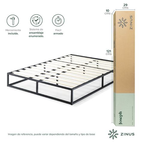 Base de cama JOSEPH Zinus 1 plaza 90x190x25cm-4