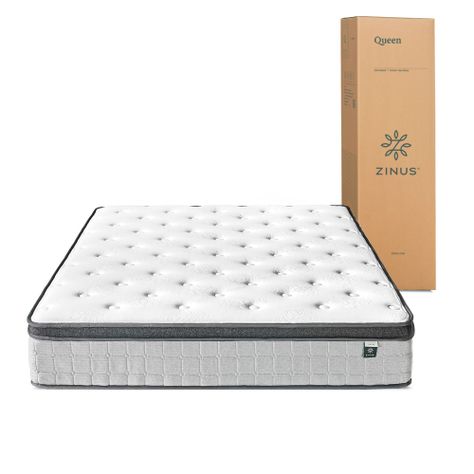 Colchón King Euro Top Híbrido Resortes Pocket Zinus 180x200x30cm-0