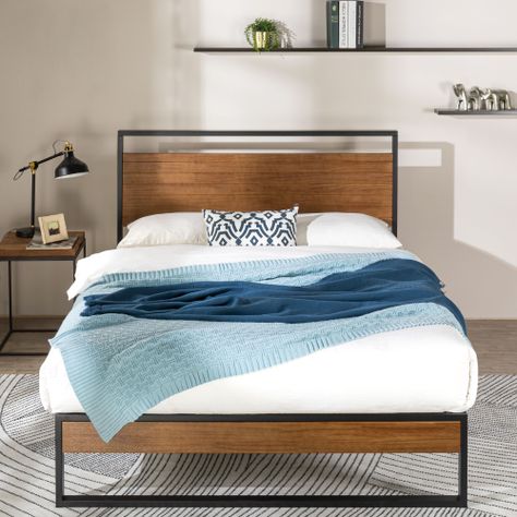 Base de cama con respaldo SUZANNE Zinus 1 plaza 90x190x36cm-4