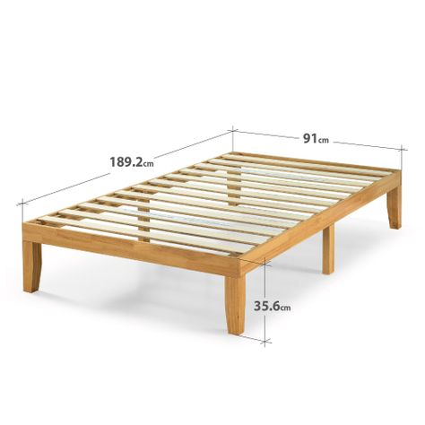 Base de cama Europea Zinus 1 plaza 90x190x36cm-1