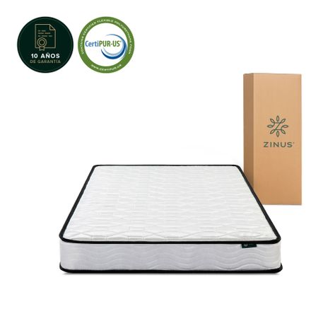 Colchón 1.5 plazas long Tight Resortes Bonnell Zinus 105x200x15cm-8