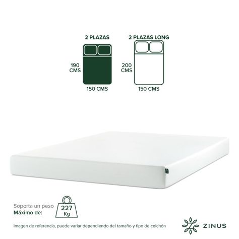 Colchón Zinus 2 Plazas 150x190x15cm Espuma Alivia Presión-3