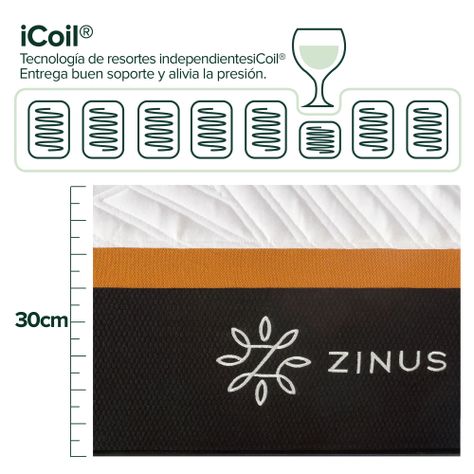 Cama Cambril Zinus King Resortes Pocket-5