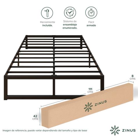 Base de cama ABEL Zinus 1.5 plazas long 105x200x36cm-4