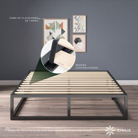 Base de cama JOSEPH Zinus 1.5 plazas  105x190x25cm-5