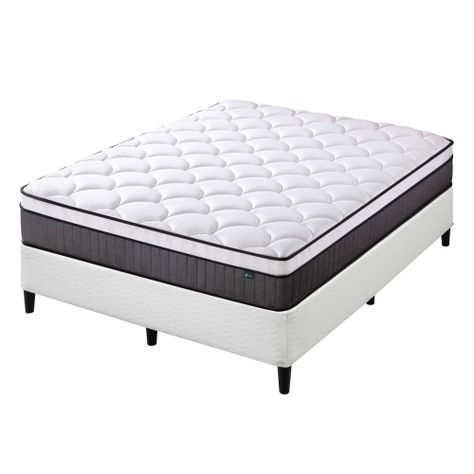 Cama Keenan Resortes Pocket 1.5 Plazas Long 25cms-0