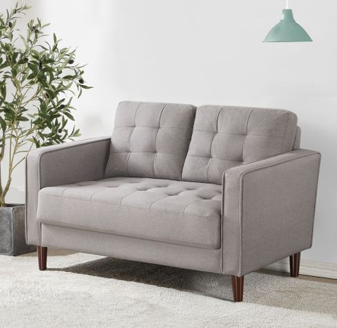 Sofá Zinus Benton Mid-Century  Gris Piedra  135cm-2