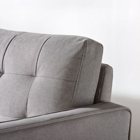 Sofá Zinus Benton Mid-Century  Gris Piedra  135cm-5