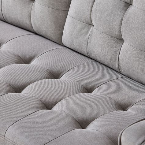 Sofá Zinus Benton Mid-Century  Gris Piedra  135cm-7
