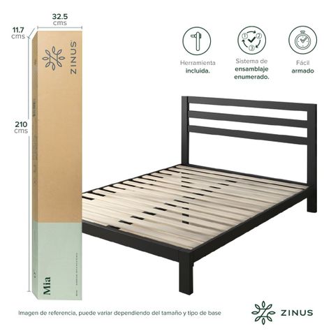 Base de cama con respaldo MIA Zinus King 180x200x36cm-3