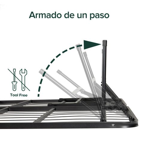 Base de cama SHAWN Zinus 1.5 plazas long 105x200x36cm-5