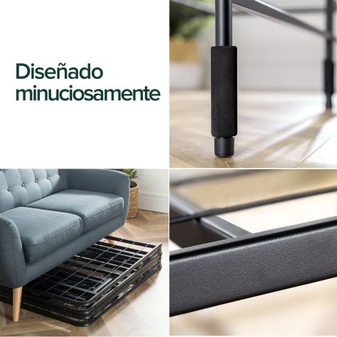 Base de cama SHAWN Zinus 1.5 plazas long 105x200x36cm-6