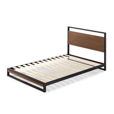 Base de cama SUZANNE con respaldo Zinus 1 plaza 90x190x18cm-0