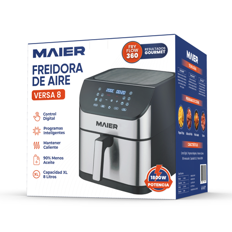 Freidora De Aire Digital XL 8 Litros Maier Versa 8-8