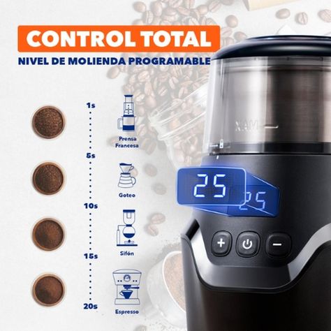 Molinillo Eléctrico De Cafe y Granos Moledor MAIER MC200-5