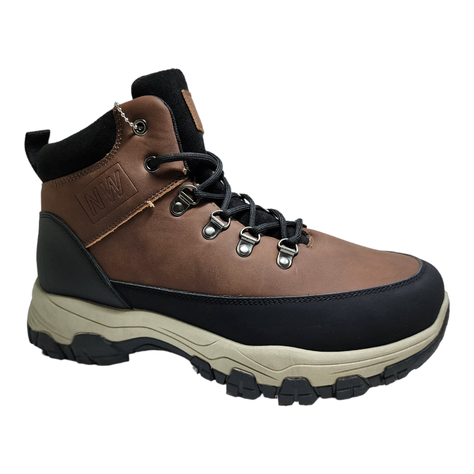 Zapatilla Hombre Marrón Caña New Walk-0