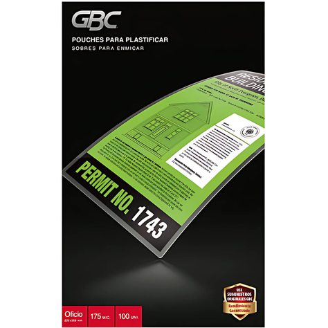 CAJA POUCHE GBC OFICIO5 229X368MM 100UNI-2