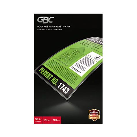CAJA POUCHE GBC OFICIO5 229X368MM 100UNI-1