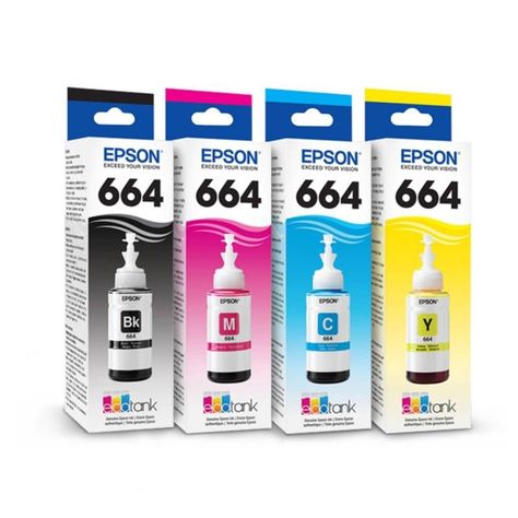 Pack De Tintas Epson T664 Impresoras L120 L380 L395-0