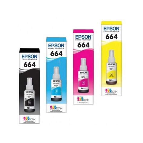 Pack De Tintas Epson T664 Impresoras L120 L380 L395-1