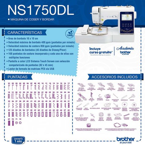 Bordadora y Máquina de Coser Innov-is NS1750D-4
