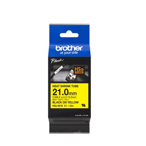 ETIQUETA BROTHER 24MM TUBO NEGRO SOBRE AMA-0