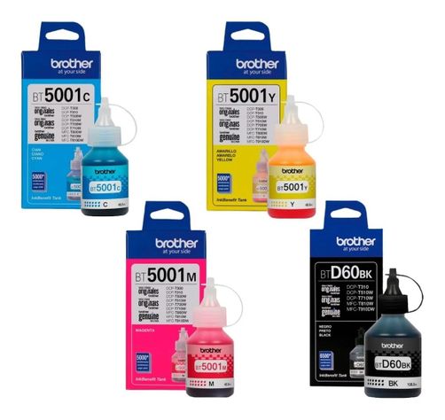 Pack De 4 Tintas Brother Para Impresoras T710 T720 T520 T510-0