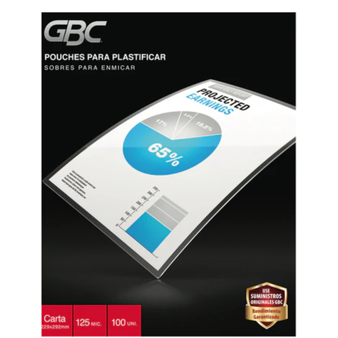 CAJA POUCHE GBC CARTA5 229X292MM 100UNI-2