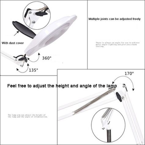 Lampara Lupa Led Con Soporte De Mesa-4