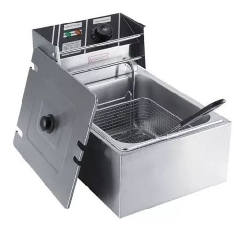 Freidora industrial Hoffmans HM-88-1 6L acero inoxidable 220V-240V-1