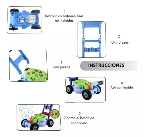 Juguete de Burbujas Corta Pasto Para Niños -4