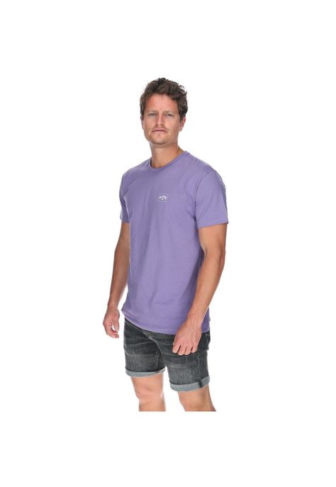 Polera M/C Hombre Stacked Arch Ss Morado-1