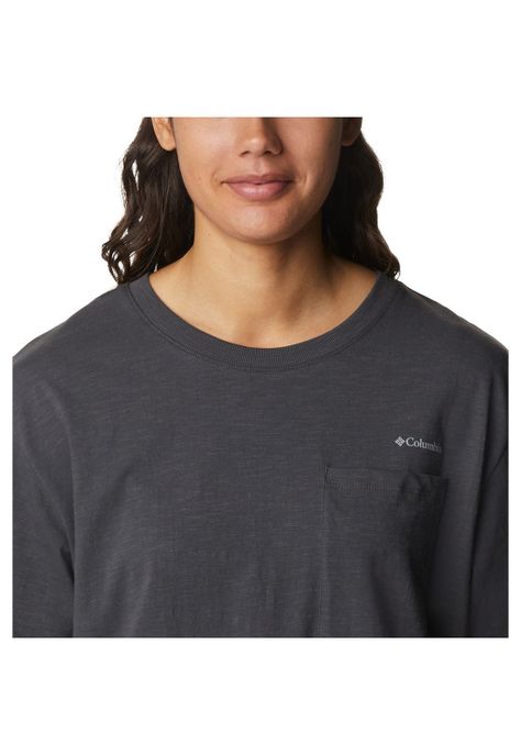 Polera M/C Break It Down Tee Gris Oscuro Mujer-1
