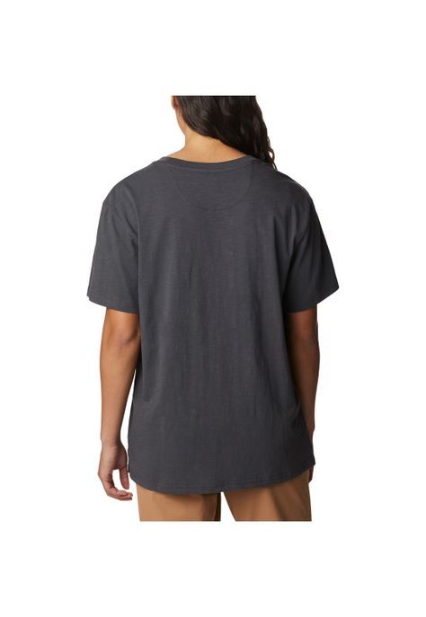 Polera M/C Break It Down Tee Gris Oscuro Mujer-5
