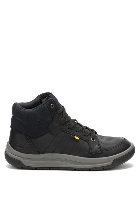 Zapatilla cuero con caña Apa Cush Mid Negro Hombre-1
