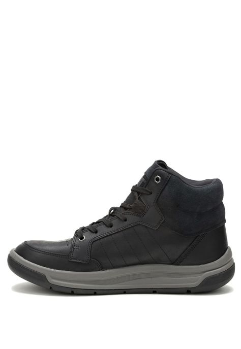 Zapatilla cuero con caña Apa Cush Mid Negro Hombre-3