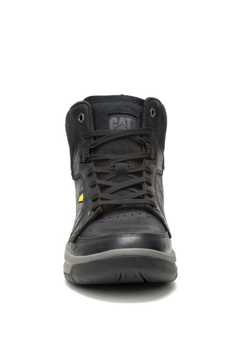 Zapatilla cuero con caña Apa Cush Mid Negro Hombre-5