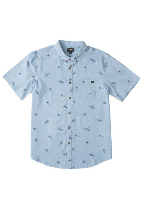 Camisa M/C Hombre Sundays Mini Celeste-4