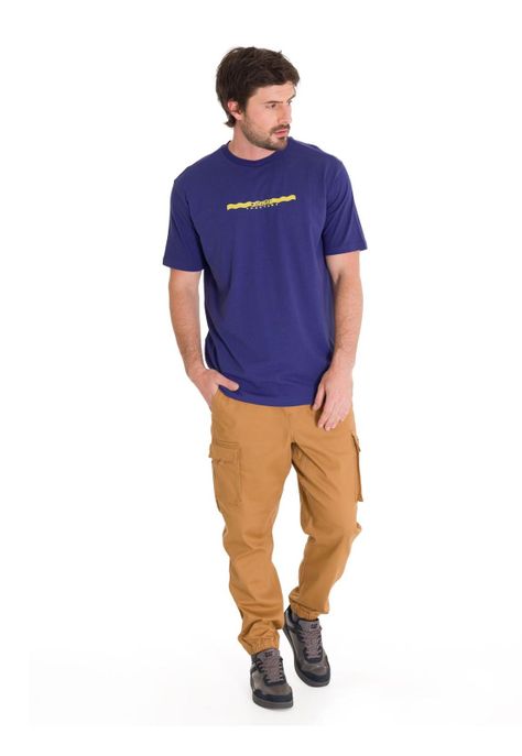 Polera Casual Projects Graphic 5 Hombre Indigo-6