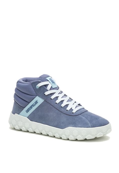Zapatilla con caña Gamuza Mujer Hex + Mid Azul -0