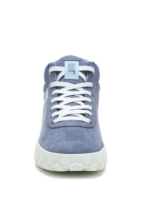 Zapatilla con caña Gamuza Mujer Hex + Mid Azul -3