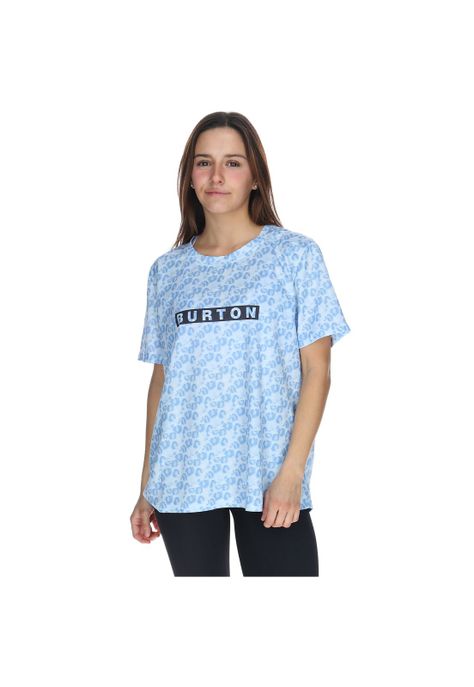 Polera Manga Corta Mtb Printed W Celeste Mujer-0