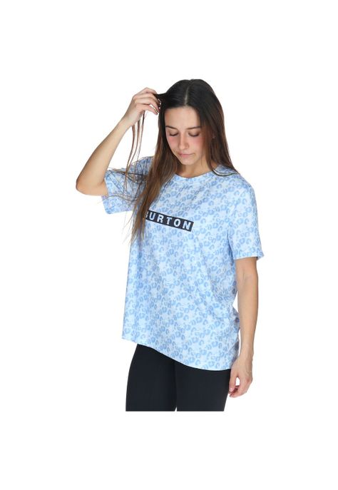Polera Manga Corta Mtb Printed W Celeste Mujer-1