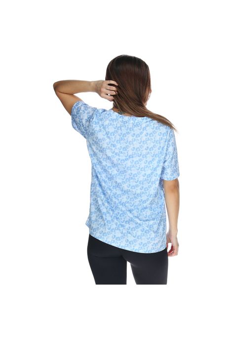 Polera Manga Corta Mtb Printed W Celeste Mujer-3