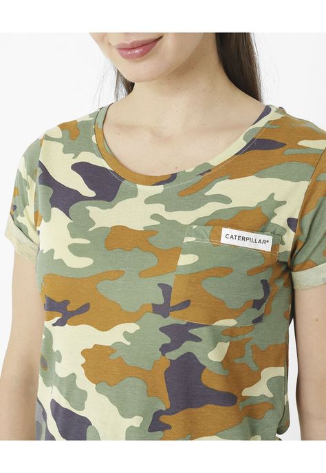 Polera M/C Logo Pocket Tee Multicolor Mujer-4
