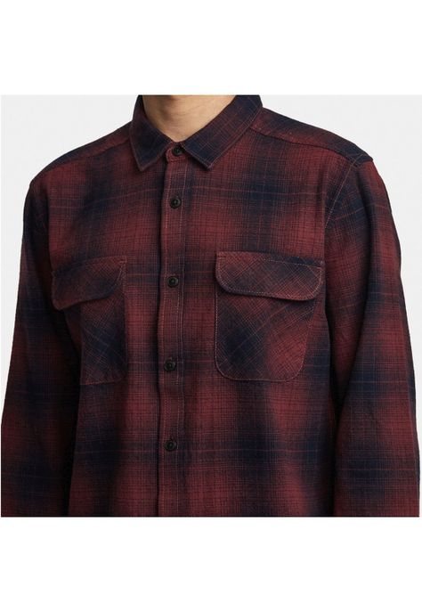 Camisa M/L Hombre Vesuvio Flannel M Wv Rojo-3