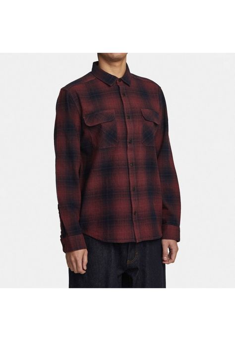 Camisa M/L Hombre Vesuvio Flannel M Wv Rojo-5