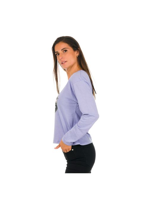 Polera M/L Mujer Retro I Lila -1
