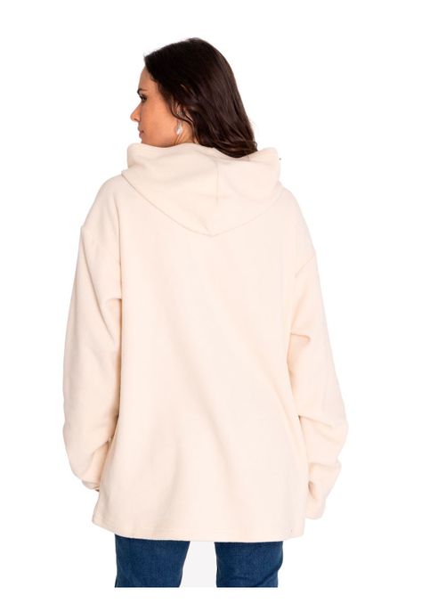 Polerón Unisex Microfleece Pullover Hoodie Beige-8